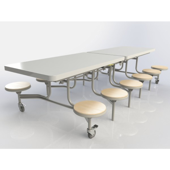 12 Seat Primo Rectangular Mobile Folding Table