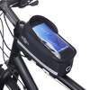 BTR Bike Top Tube Bag with Phone Holder - Waterproof Crossbar Frame Bag