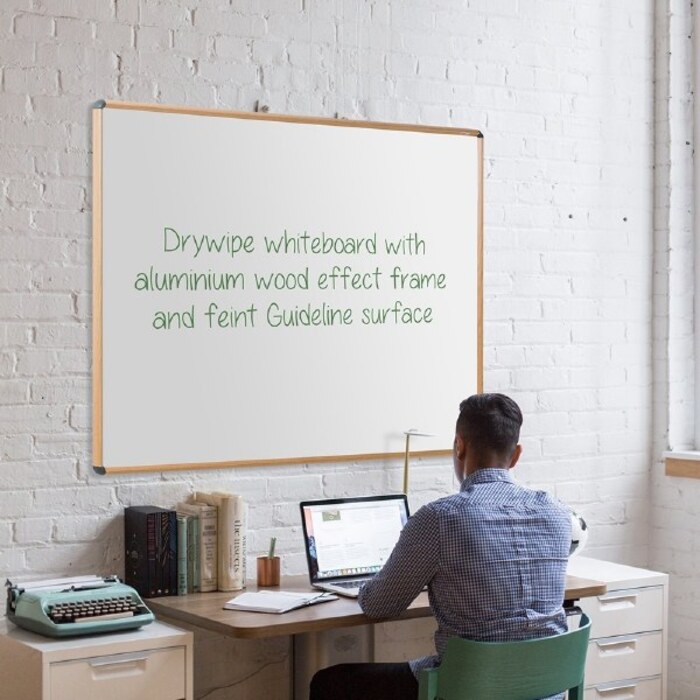 Shield Oak Effect Aluminium Frame Whiteboards
