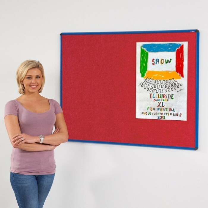 Shield Resist-a-Flame Coloured Frame Eco-Colour Noticeboard