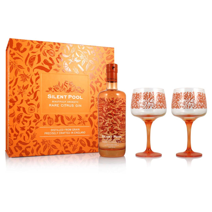 Silent Pool Rare Citrus Gin 2x Copa Glass Gift Pack