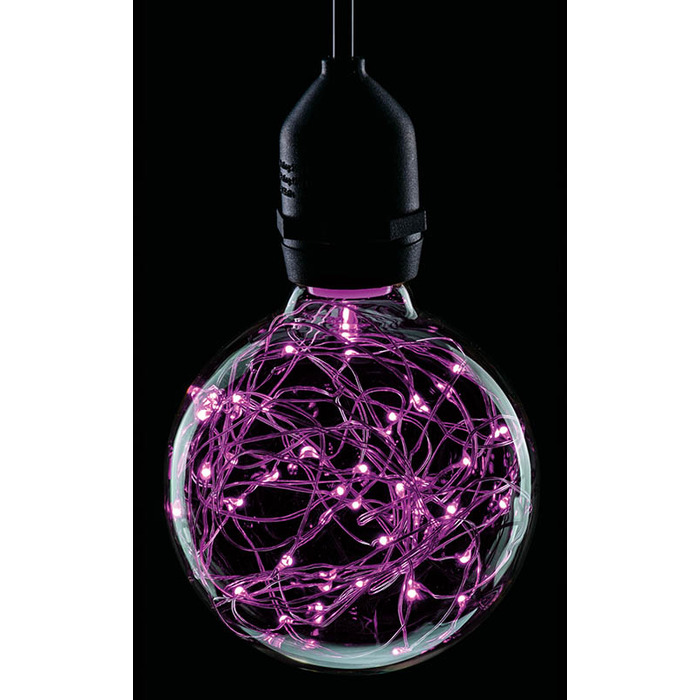 1. 7W LED G95 Polystar BC Lamp - Magenta