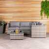 Rattan Corner Sofa & Coffee Table