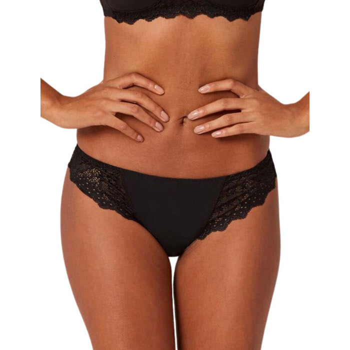 Simone Perele Caresse Tanga Brief - Black - XS - 8