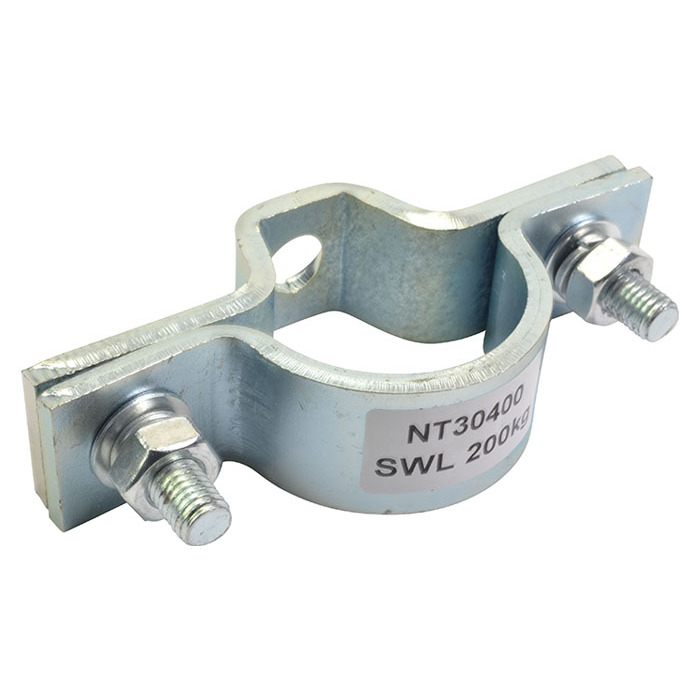 Lighting Bar Fixing Clamp For Suspending 48-50mm Tube - Zinc Finish