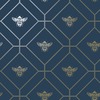Honeycomb Bee Wallpaper Navy World of Wallpaper 50401