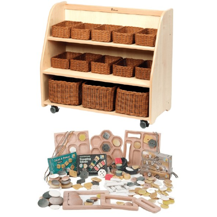 Mobile Trolley with Display and Mirror Back