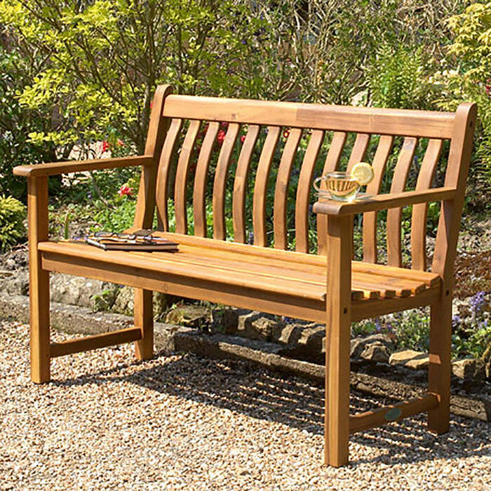 Alexander Rose Acacia Broadfield Wooden Bench 4ft (1. 2m)
