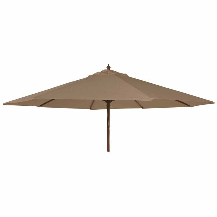 Alexander Rose 3m Hardwood Round Garden Parasol - Taupe