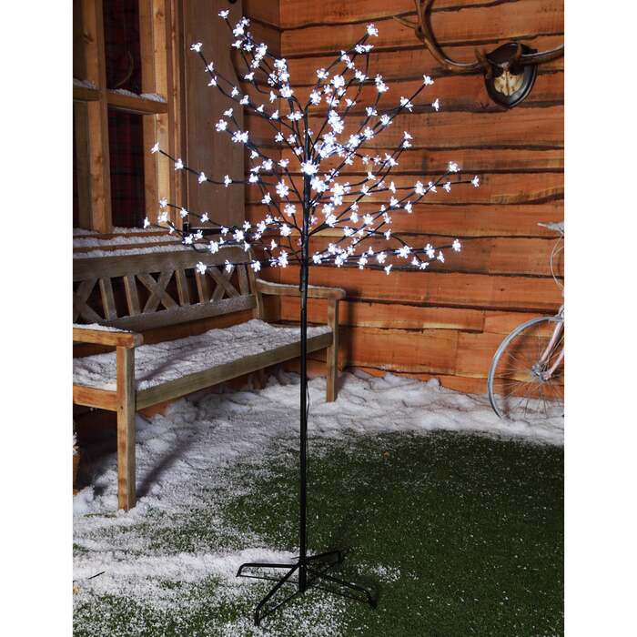1.8m 200 LED Cherry Blossom Tree with Black Cable by Noma