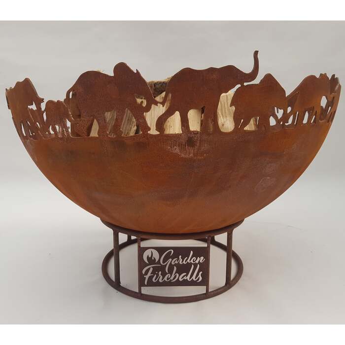 Garden Fire Pit 70cm Elephant Design with Rust Finish