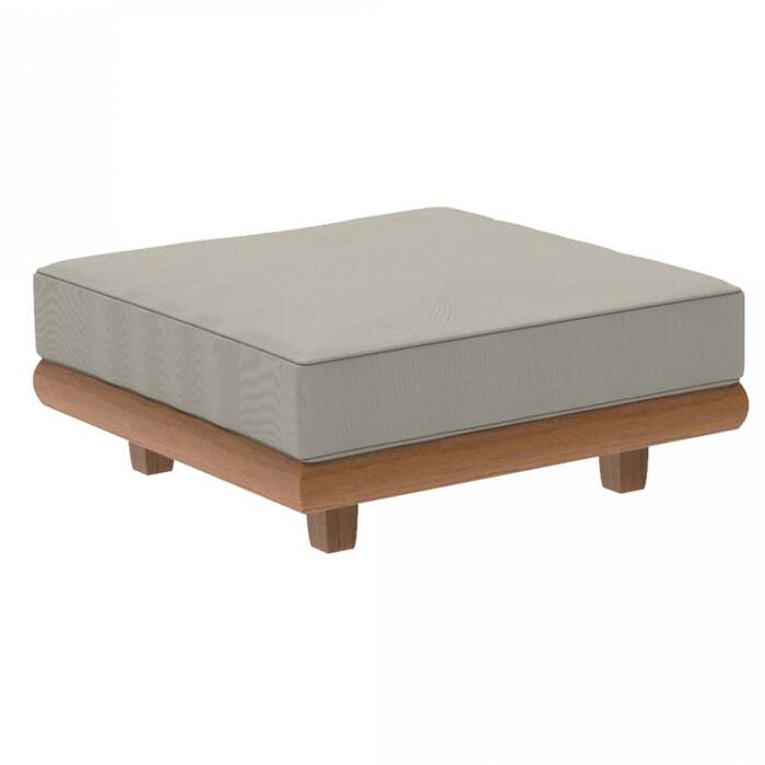 Alexander Rose Outdoor Sorrento Ottoman with Cushion, Grafito