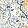 Sommarang Ann Wallpaper White/Orange/Navy Galerie S65103