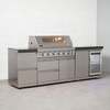 Draco Grills 6 Burner BBQ Modular Outdoor Kitchen with Double Drawers and Single Fridge Unit, Mid February 2026