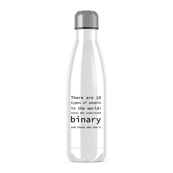 There Are 10 Types Of People In The World Water Bottle - White, One