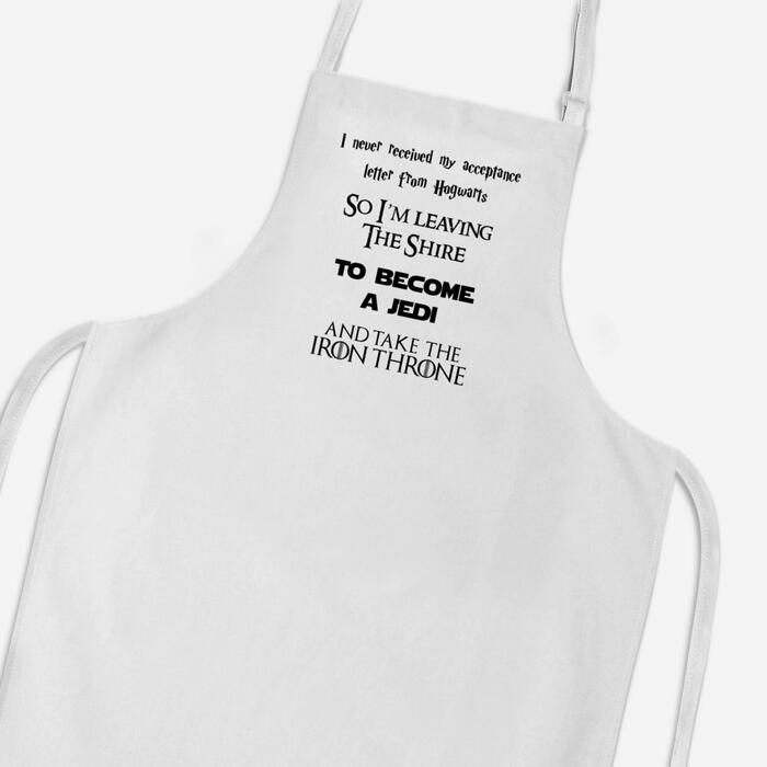 Take The Iron Throne Apron - White, One