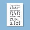 Intelligent Classy Dad Greeting Card