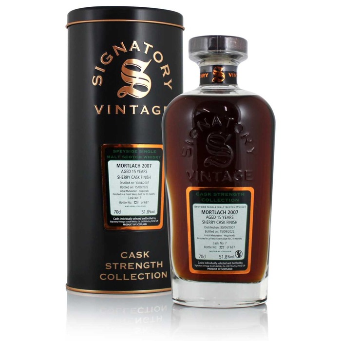 Mortlach 2007 15 Year Old Signatory Vintage Cask #7