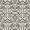 Elegance Bellflower Wallpaper Charcoal / Cream Muriva M66109