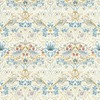William Morris Strawberry Thief Wallpaper Linen Grey and Plum W0171/03