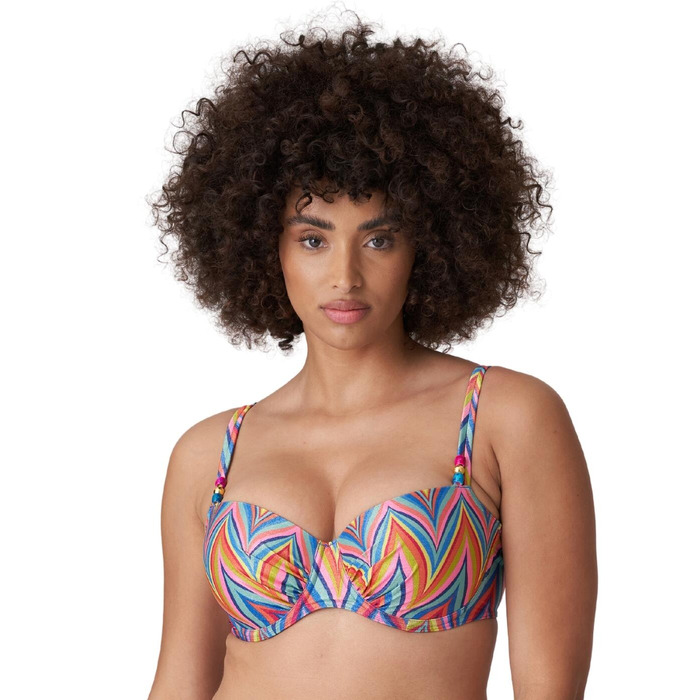 Prima Donna Swim Kea Padded Balcony Bikini Top - Rainbow Paradise - 30G