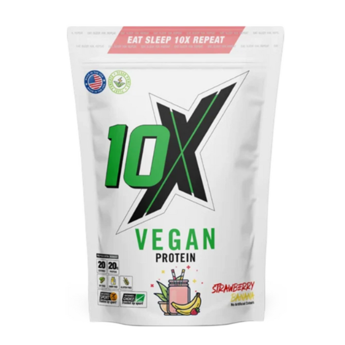 10X Athletic Vegan Protein Powders | Vegan Supplement Store, Strawberry and Banana