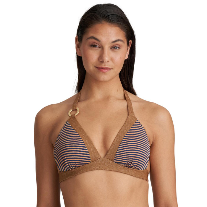 Marie Jo Saturna Padded Triangle Bikini Top - Ocean Bronze - XS - 8