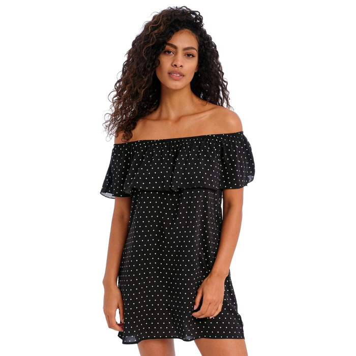 Freya Jewel Cove Beach Cover Up Dress - Black - L - 14