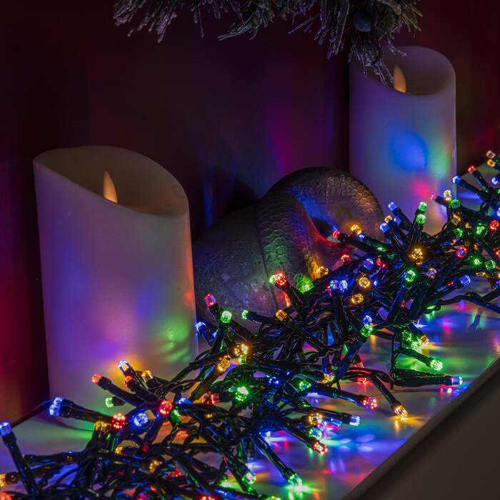 Multi-Coloured LED Multi-Function Christmas Compact Lights - 750 & 2000, 750 LEDs