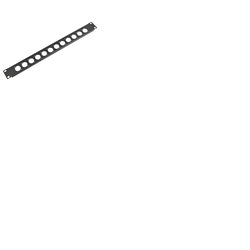 1U XLR Socket Panel D Type - 12 XLR Sockets