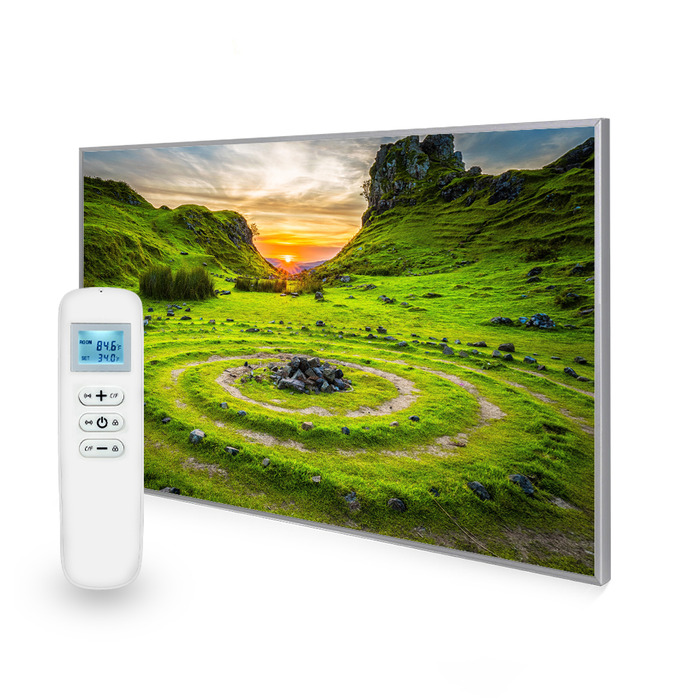 795x1195 Mysterious Cairn Picture Nexus Wi-Fi Infrared Heating Panel 900W - Electric Wall Panel Heater