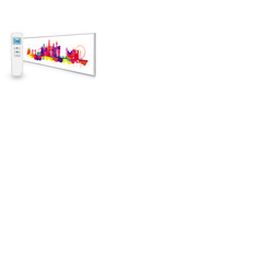 350W London Skyline Splash UltraSlim Picture Nexus Wi-Fi Infrared Heating Panel - Electric Wall Panel Heater