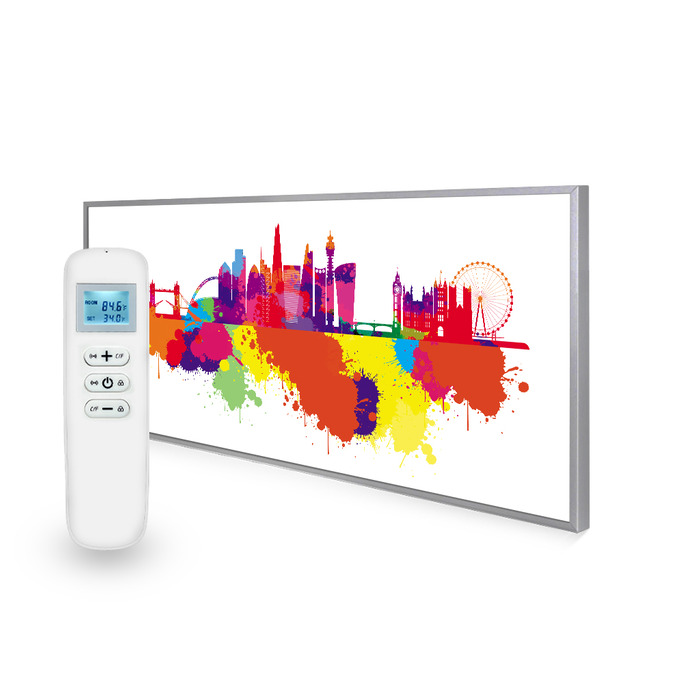 595x1195 London Skyline Splash Image Nexus Wi-Fi Infrared Heating Panel 700W - Electric Wall Panel Heater