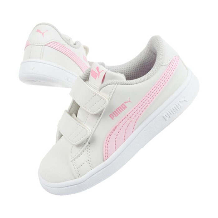 Puma Junior Smash V2 Buck Shoes - White