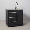 Draco Grills Fusion Outdoor Kitchen Black Sink and 3 Drawer Cabinet with Sintered Stone Top, End of January 2026
