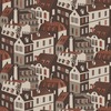Travelogue Collection Emma's Apartment Wallpaper Weathered Cedar Grey and Copper Mini Moderns MMTLG06WC