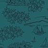 Travelogue Collection Limoneto Wallpaper Lido Teal Mini Moderns MMTLG04LI