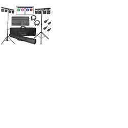 Stage Lighting Set with 8 Pre-Wired LED Pars, DMX Controller & Stands