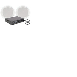 Background Music System with 2 Speakers & Bluetooth Amp/Media Player