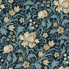 Marian Floral Wallpaper Navy / Cream Grandeco A67103