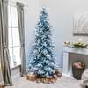 Buckingham Fir Artificial Pre-Lit Frosted PE Christmas Tree 6. 5FT, 7. 5FT, 8. 5FT, 7. 5ft (2. 3m)