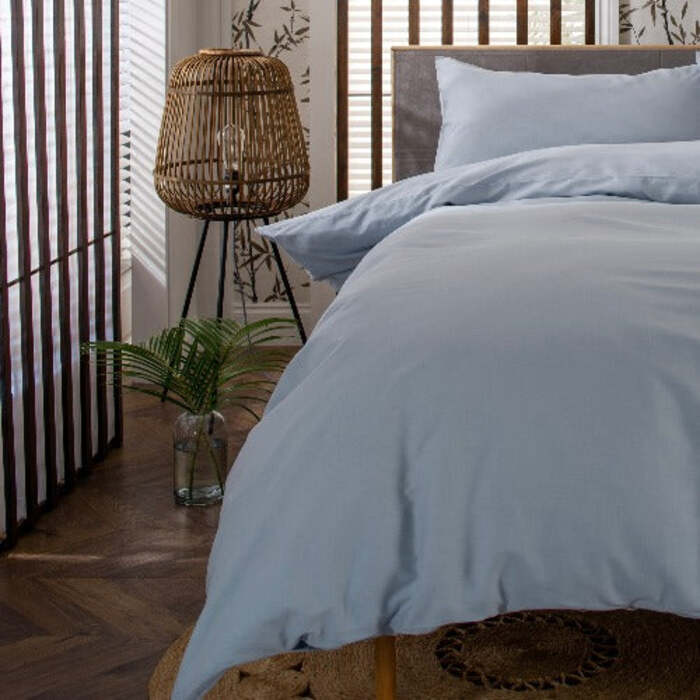 100% Cotton 200TC Powder Blue Extra Large Single Duvet Cover Set