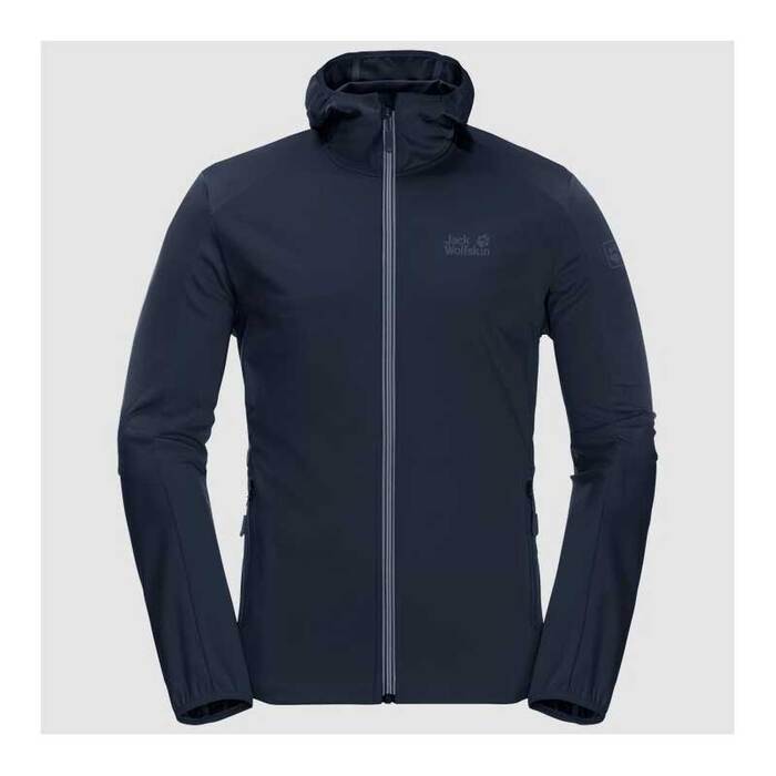 Jack Wolfskin Mens Go Hike Softshell Windproof Hiking Jacket - Night Blue