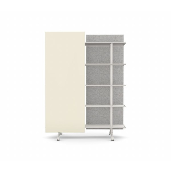 A08 Mobile Shelving Unit with Glass Writing Board