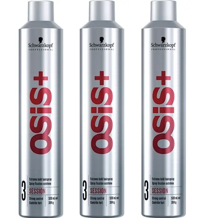 3 x Schwarzkopf Professional Osis+ Session Extreme Hold Hairspray 300ml