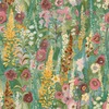 Delphinium Floral Forest Textured Vinyl Wallpaper Green / Pink Grandeco A74601