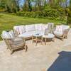 Bracken Outdoors Hampton Acacia Wood and Rope Garden Furniture Lounge Sofa Set with Coffee Tables, Mid March 2026