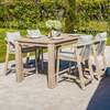 Bracken Outdoors Charlton Acacia Wood and Rope Rectangular 4 Seat High Bar Garden Furniture Set