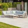 Bracken Outdoors Charlton Acacia Wood and Rope Garden Furniture Corner Sofa Set with Coffee Table