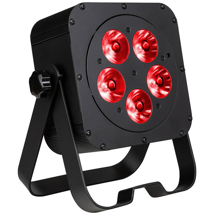 Flat LED Par Can Stage Lights RGBLA & UV LED with IR Remote 5 x 20W LEDs